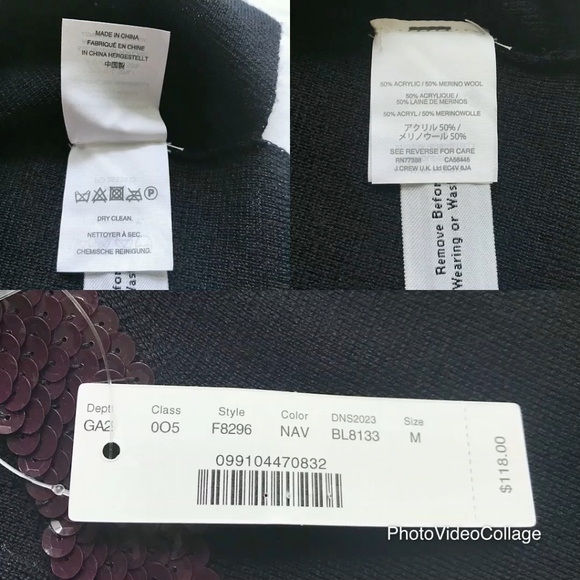 NWT J. Crew Sequin Crewneck Shell Top - Picture 7 of 8